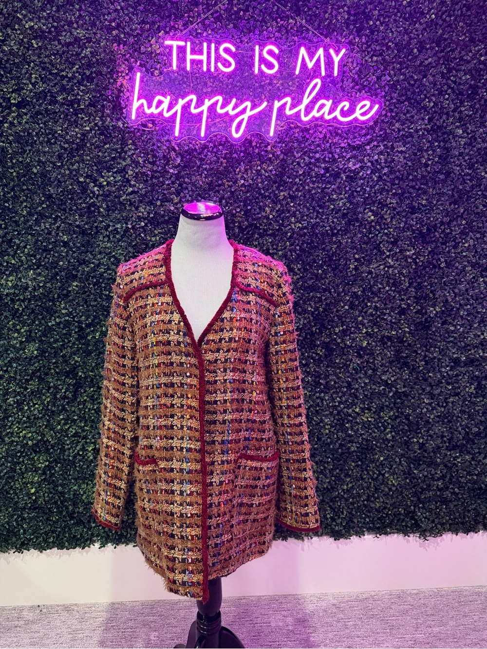 NWT Anthropologie ett:twa Tweed Open-Front Jacket